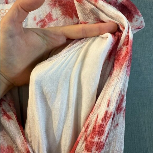 ROCOCO SAND Wrap-Effect Tie-Dyed Jacquard Mini Long Sleeve Dress - Picture 11 of 15